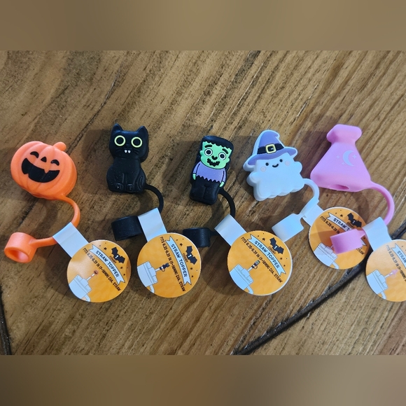 Target Halloween Straw Toppers - Set Of 5 - Picture 1 of 2